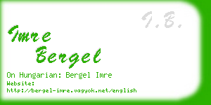 imre bergel business card